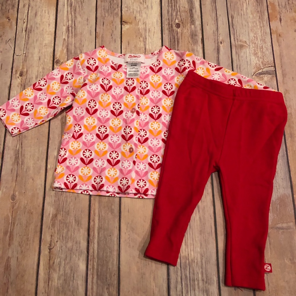 Zutano floral outfit